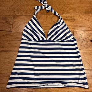 Mossimo Supply Co. Blue and White Striped Bathing Suit Top